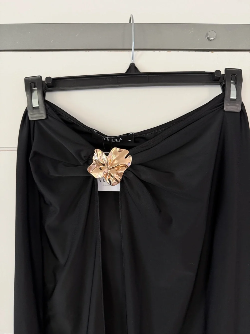 Akira TO THE YACHT Black Swim Cover Up Skirt